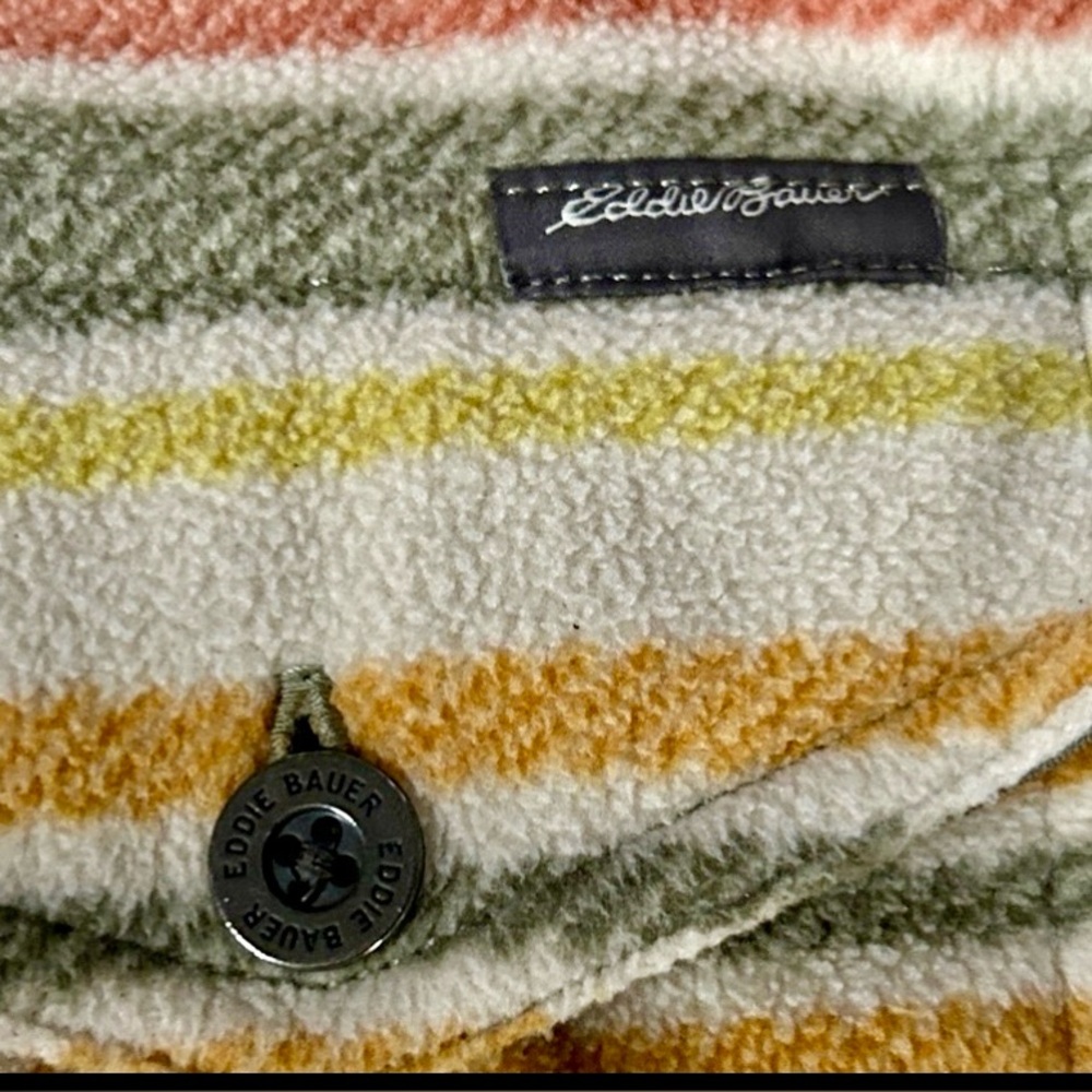 Eddie Bauer Men's "Chutes" Striped Microfleece Shirt Jacket Shacket View 4